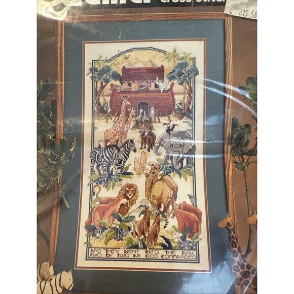 Noah's Ark Cross Stitch Kit by Bucilla new in package - Picture 2 of 4
